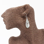 Shell & Silver Earrings - Three Hearts - MOP