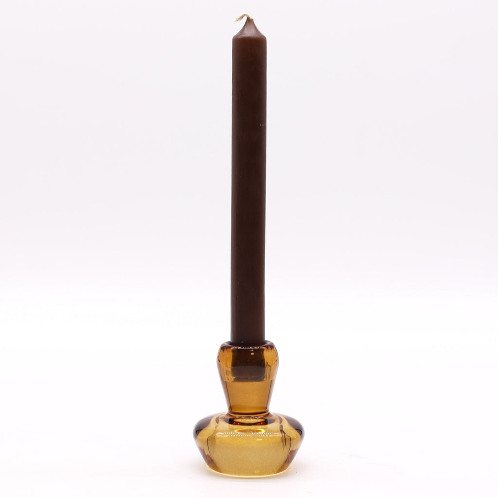 Mushroom Flip Dinner Candle / Tealight Holder - Antique Amber