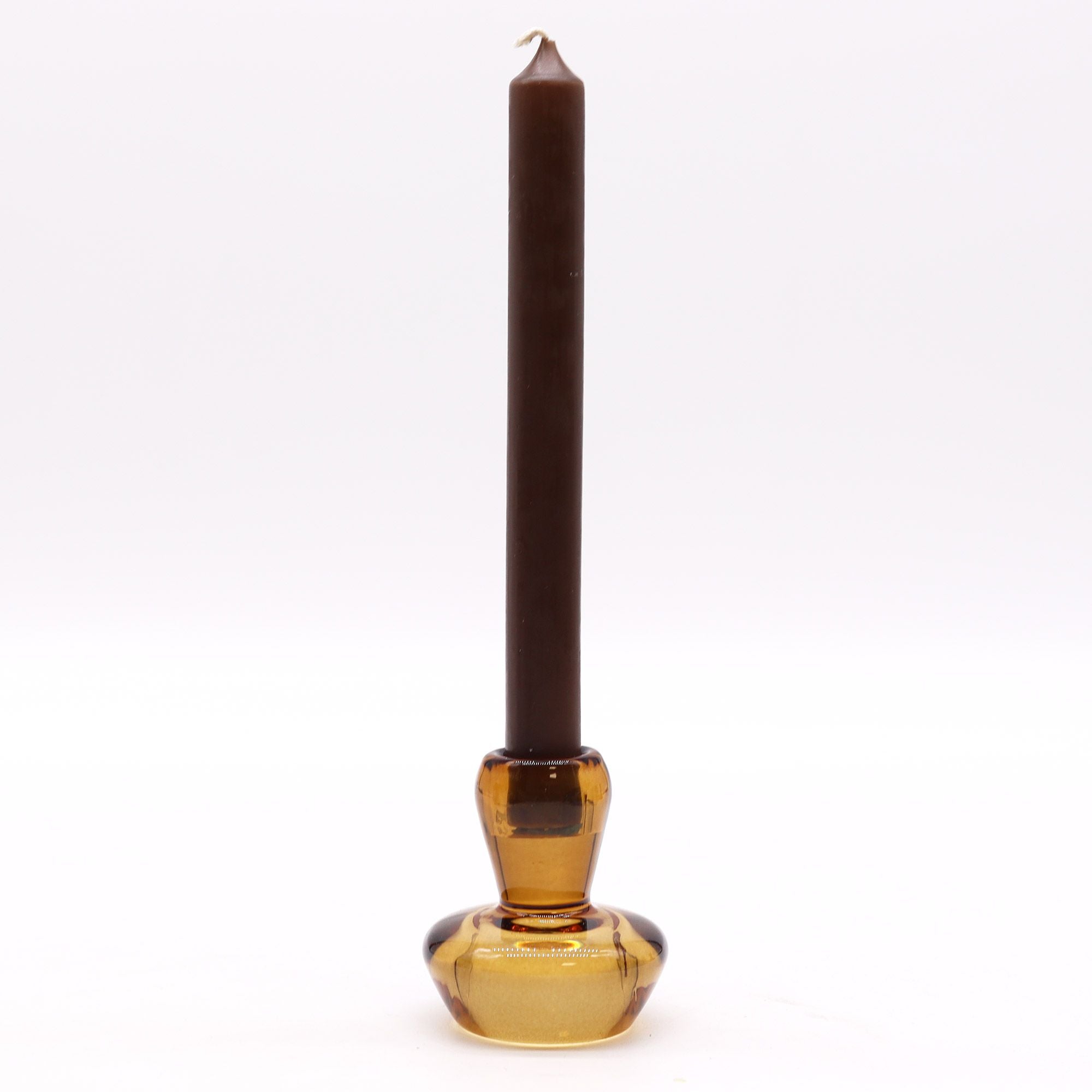 Mushroom Flip Dinner Candle / Tealight Holder - Antique Amber