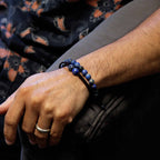 Gemstone Double Power Bracelets- Lapis Lazuli