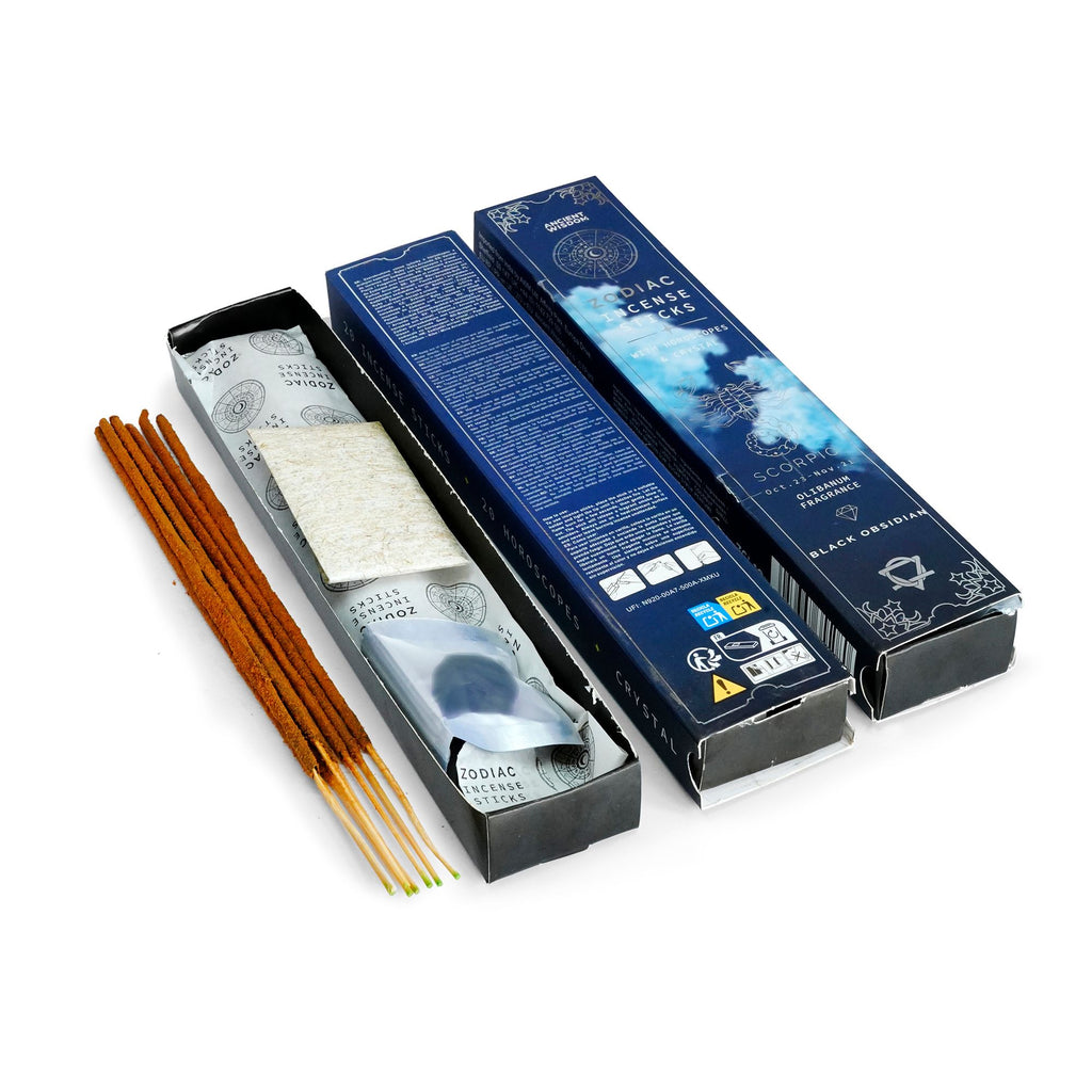 Olibanum Zodiac Gemstone Crystal Incense - Scorpio