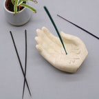 Hand Incense Burner - Lotus (white)