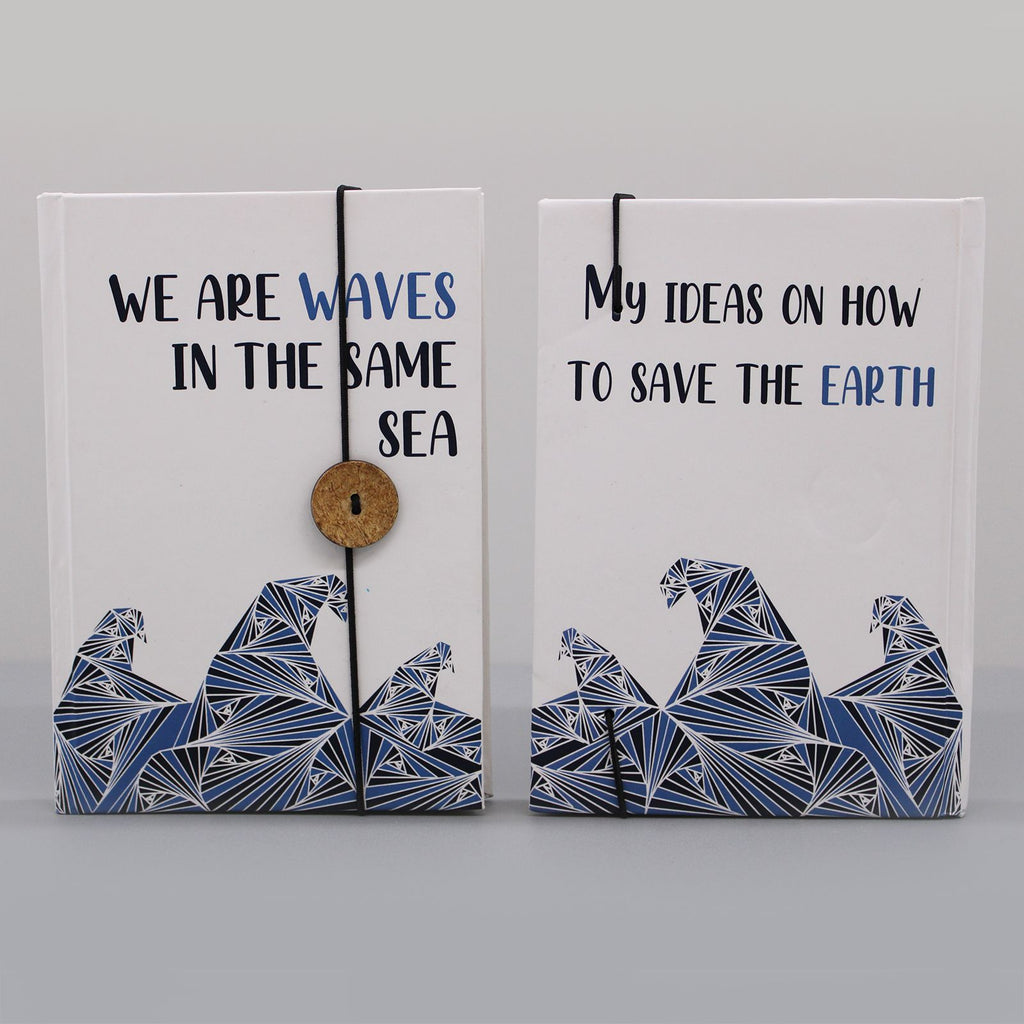 Notebook with strap - Waves in the same sea