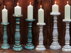 Small Candle Stand - Turquois Gold